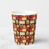 Pizza Pattern Pappbecher (Links)