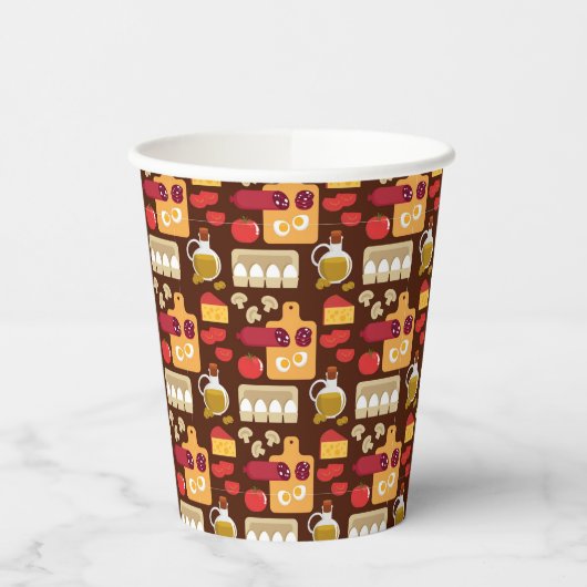 Pizza Pattern Pappbecher (Links)