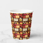 Pizza Pattern Pappbecher (Vorderseite)