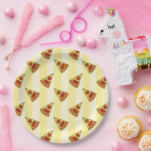 Pizza Pattern Pappteller (Party)