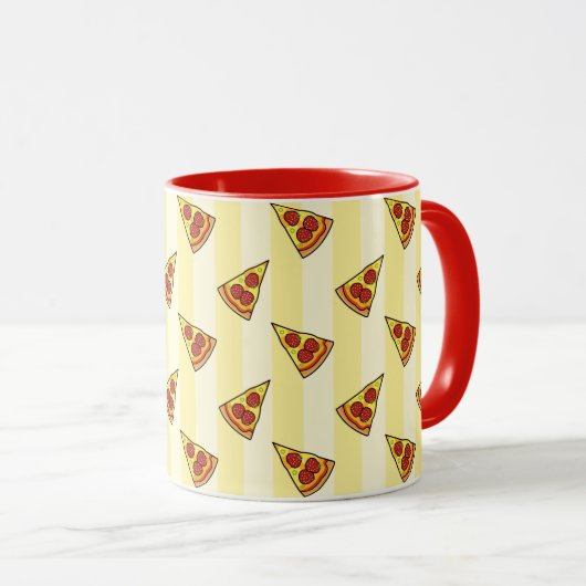 Pizza Pattern Tasse (VorderseiteRechts)