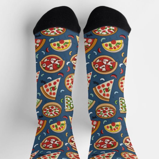 Pizza Pattern Unisex Crew Sock Socken (Oben)