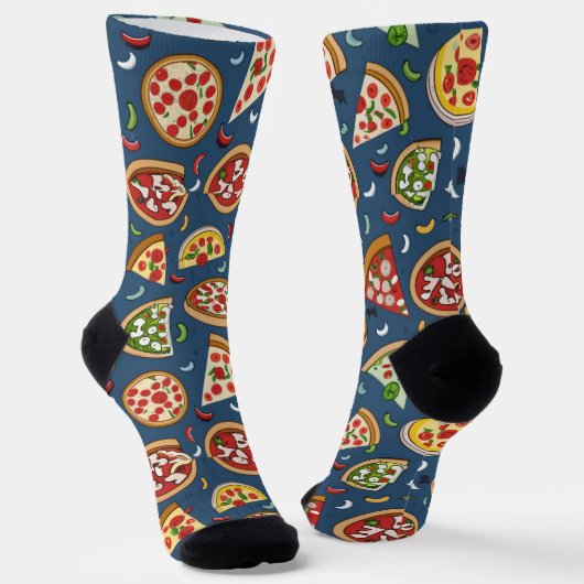 Pizza Pattern Unisex Crew Sock Socken (Gewinkelt)