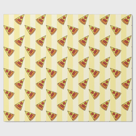 Pizza Pattern Wrapping Paper Geschenkpapier (Flach)