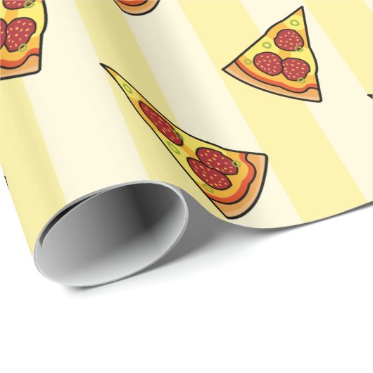 Pizza Pattern Wrapping Paper Geschenkpapier (Rolleneckpunkt)