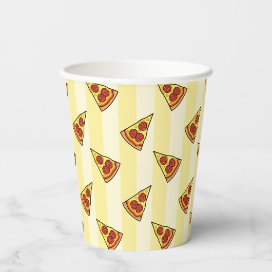 Pizza Pattern Wrapping Paper Pappbecher (Rückseite)