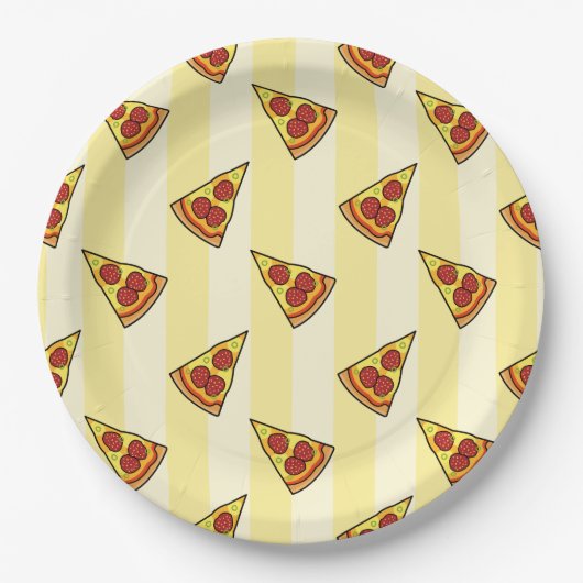 Pizza Pattern Wrapping Paper Pappteller (Vorderseite)