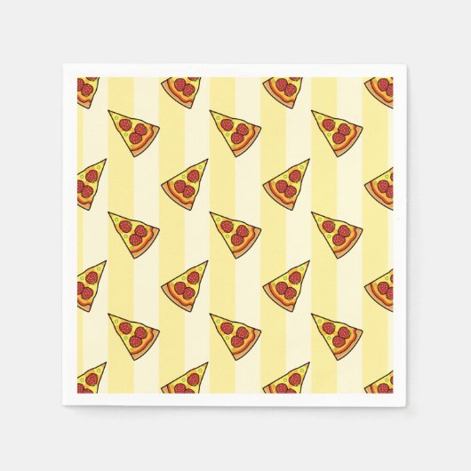 Pizza Pattern Wrapping Paper Serviette (Vorderseite)