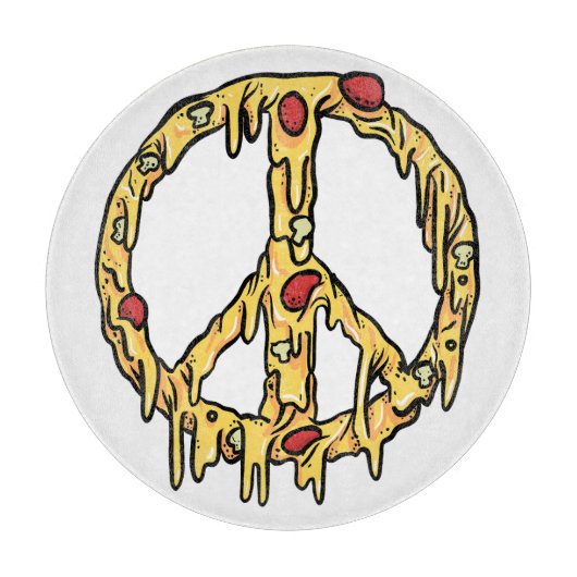 Pizza Peace Schneidebrett (Vorderseite)