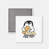 Pizza Penguin Magnet (Vorderseite/Rückseite)