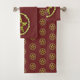 Pizza-Pentagramm Badhandtuch Set