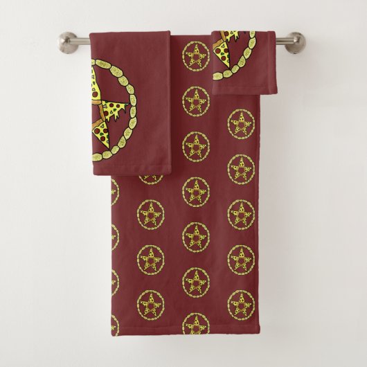 Pizza-Pentagramm Badhandtuch Set (Insitu)