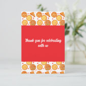 Pizza Peperroni, Käse und Margherita Dankeskarte (Stehend Vorderseite)