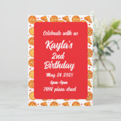 Pizza Peperroni, Käse und Margherita Einladung (Stehend Vorderseite)