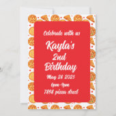 Pizza Peperroni, Käse und Margherita Einladung (Rückseite)