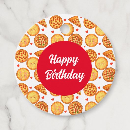 Pizza Peperroni, Käse und Margherita Geschenkanhänger (Vorderseite)