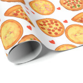 Pizza Peperroni, Käse und Margherita Geschenkpapier (Rolleneckpunkt)