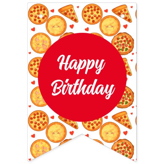 Pizza Peperroni, Käse und Margherita Wimpelkette (Zweite Fahne)