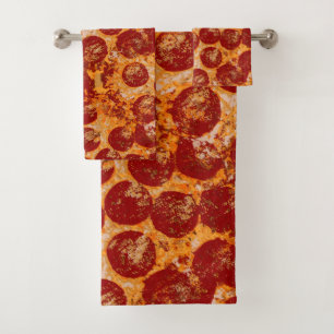 Pizza Pepperoni Badhandtuch Set