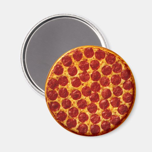 Pizza Pepperoni Magnet (Vorderseite/Rückseite)