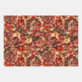 Pizza Pepperoni Mushroom Fleisch Nahen Ups Geschenkpapier Set (Vorderseite 2)