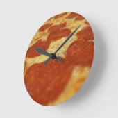 Pizza pepperoni runde wanduhr (Winkel)