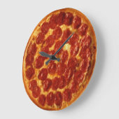 Pizza Pepperoni Wall Clock Große Wanduhr (Winkel)