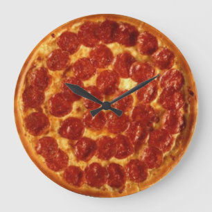 Pizza Pepperoni Wall Clock Große Wanduhr