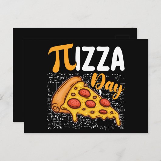 Pizza Pi Day Mathematik Liebhaber Postkarte (Vorne/Hinten)