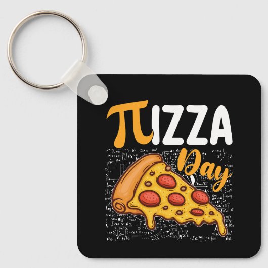 Pizza Pi Day Mathematik Liebhaber Schlüsselanhänger (Vorderseite)