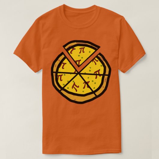Pizza Pi in Scheiben für Hungermathematiker T-Shirt (Design vorne)