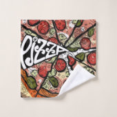 Pizza Pie Badhandtuch Set (Waschlappen)