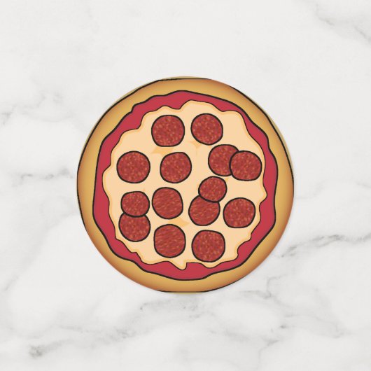 Pizza Pie Confetti Konfetti (Klein Vorderseite)