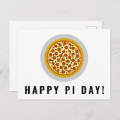 Pizza Pie Happy Pi Day | Pepperoni Mushroom Olive Postkarte (Vorne/Hinten)