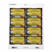 Pizza Pie Koch Food Zubereitung Labels (Vorne)