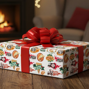 Pizza Pie Kollektion Geschenkpapier Bogen Set
