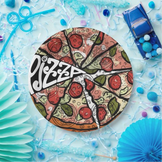 Pizza Pie Pappteller (Party)