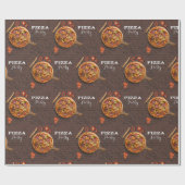 Pizza Pie Party auf Brick Geschenkpapier (Flach)