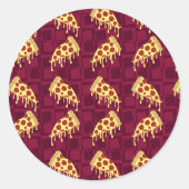 Pizza Pie Pattern Runder Aufkleber (Vorderseite)