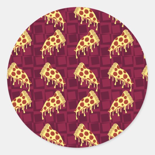 Pizza Pie Pattern Runder Aufkleber (Vorderseite)