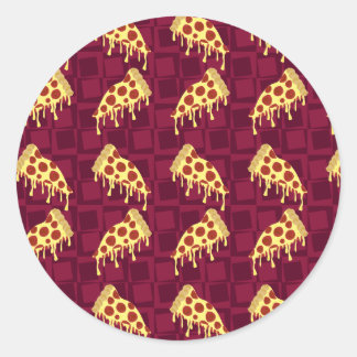 Pizza Pie Pattern Runder Aufkleber