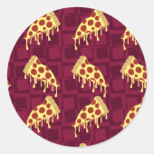 Pizza Pie Pattern Runder Aufkleber (Vorderseite)