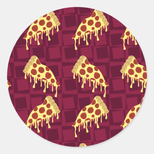 Pizza Pie Pattern Runder Aufkleber (Vorderseite)