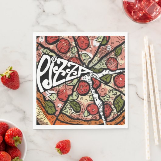 Pizza Pie Serviette (Beispiel)