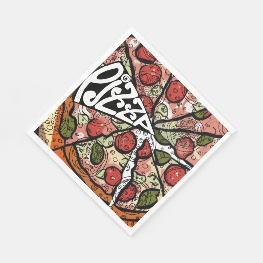 Pizza Pie Serviette (Ecke)