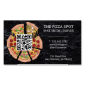 Pizza Pie Slices | QR-Code Magnetische Visitenkarte (Vorderseite)