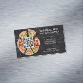 Pizza Pie Slices | QR-Code Magnetische Visitenkarte (Beispiel)