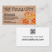 Pizza Pie Slices | Restaurant | Qr Code Visitenkarte (Vorne/Hinten)