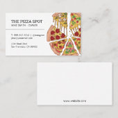 Pizza Pie Slices Visitenkarte (Vorne/Hinten)