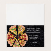 Pizza Pie Slices Visitenkarten (Außenseite Aufgefaltet)